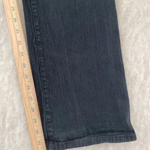 NYDJ Womens Black High Rise Five Pocket Design Bootcut Denim Jeans Size 12 - Picture 8 of 9